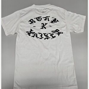 BORN X RAISED Black and White Short Sleeve Tee NWT Size Small